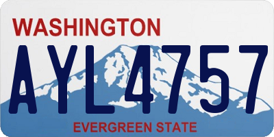 WA license plate AYL4757