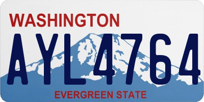WA license plate AYL4764