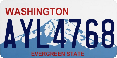 WA license plate AYL4768