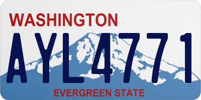 WA license plate AYL4771