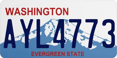 WA license plate AYL4773