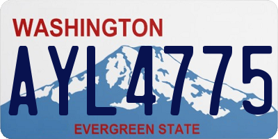 WA license plate AYL4775