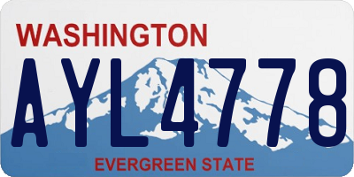 WA license plate AYL4778