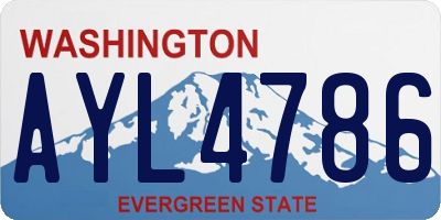 WA license plate AYL4786