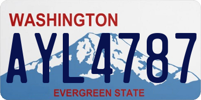 WA license plate AYL4787