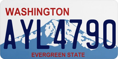 WA license plate AYL4790