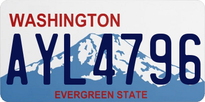 WA license plate AYL4796