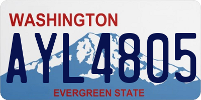 WA license plate AYL4805