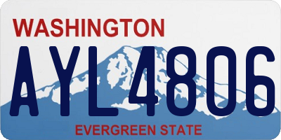 WA license plate AYL4806