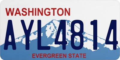WA license plate AYL4814
