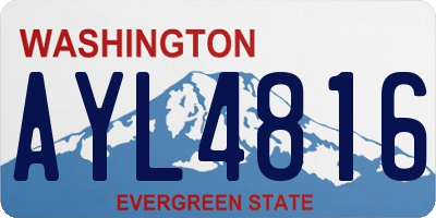 WA license plate AYL4816