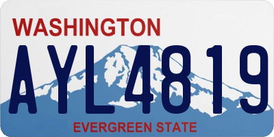 WA license plate AYL4819