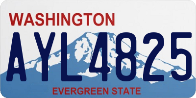 WA license plate AYL4825