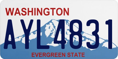 WA license plate AYL4831