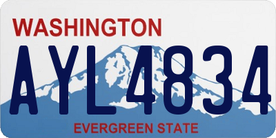 WA license plate AYL4834