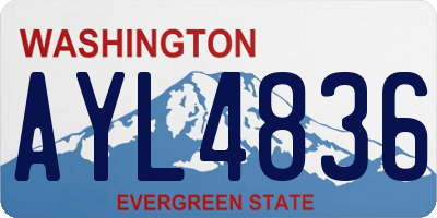 WA license plate AYL4836