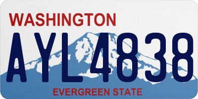 WA license plate AYL4838