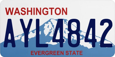 WA license plate AYL4842