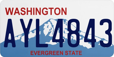 WA license plate AYL4843