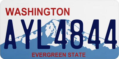 WA license plate AYL4844