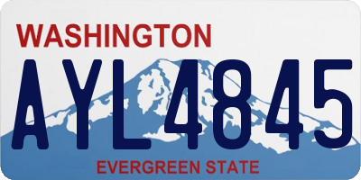 WA license plate AYL4845