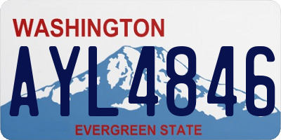WA license plate AYL4846