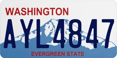 WA license plate AYL4847