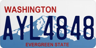 WA license plate AYL4848