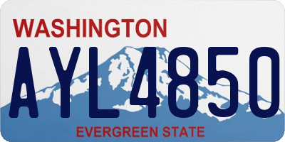 WA license plate AYL4850