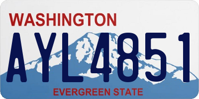 WA license plate AYL4851