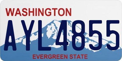 WA license plate AYL4855