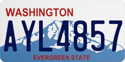 WA license plate AYL4857