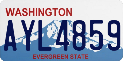 WA license plate AYL4859