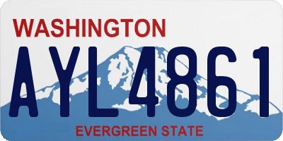 WA license plate AYL4861