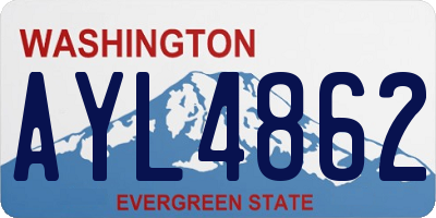 WA license plate AYL4862