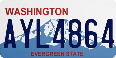 WA license plate AYL4864