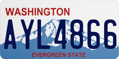 WA license plate AYL4866
