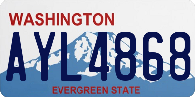 WA license plate AYL4868