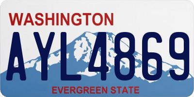 WA license plate AYL4869