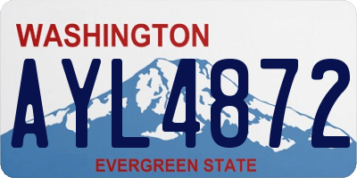 WA license plate AYL4872
