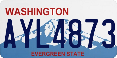 WA license plate AYL4873