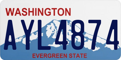 WA license plate AYL4874