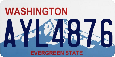 WA license plate AYL4876