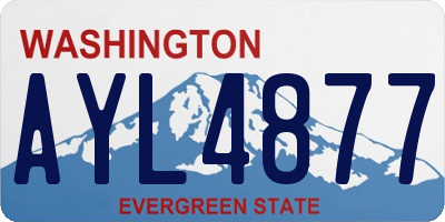 WA license plate AYL4877