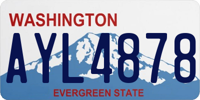 WA license plate AYL4878