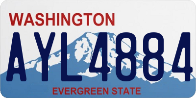 WA license plate AYL4884