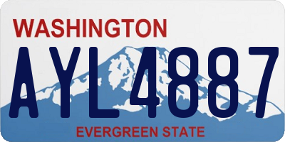 WA license plate AYL4887
