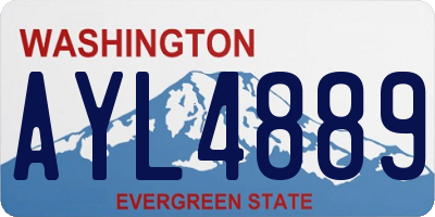 WA license plate AYL4889