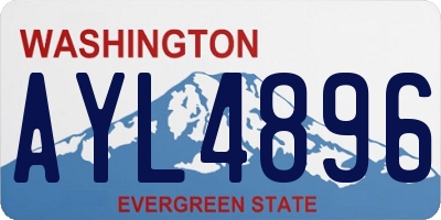 WA license plate AYL4896