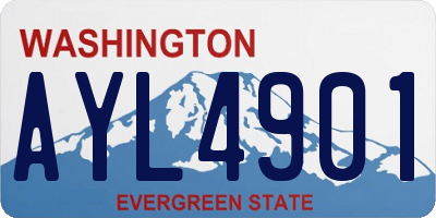 WA license plate AYL4901